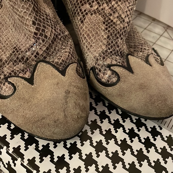 Free people booties snake skin 38 usa 7.5/8 - Picture 5 of 6